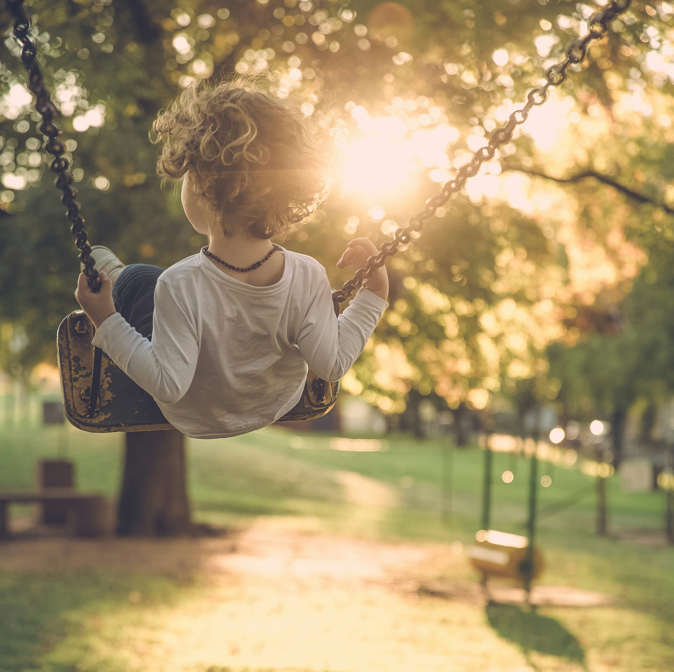 boy on swing