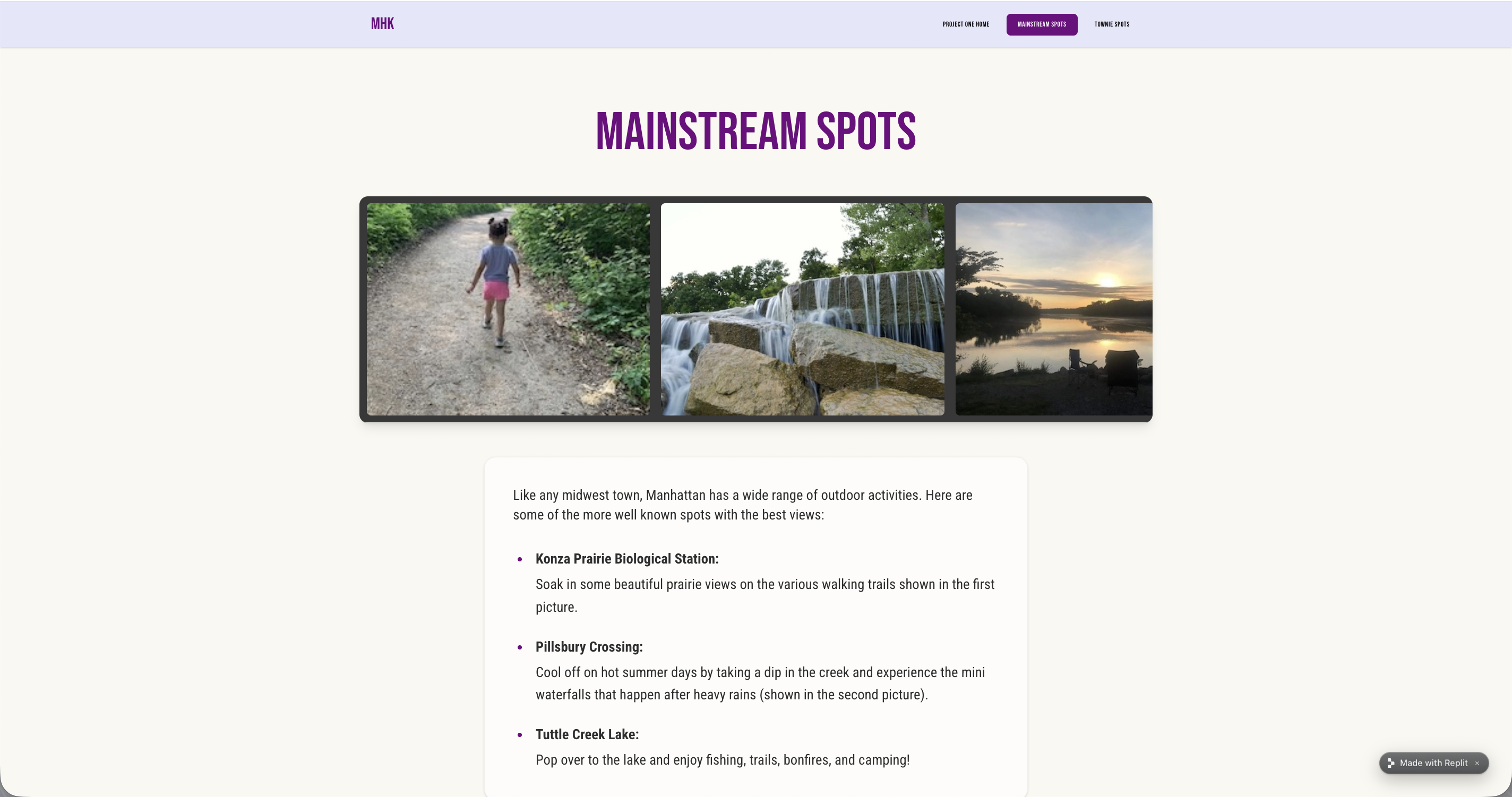 screenshot of page two during the first versions